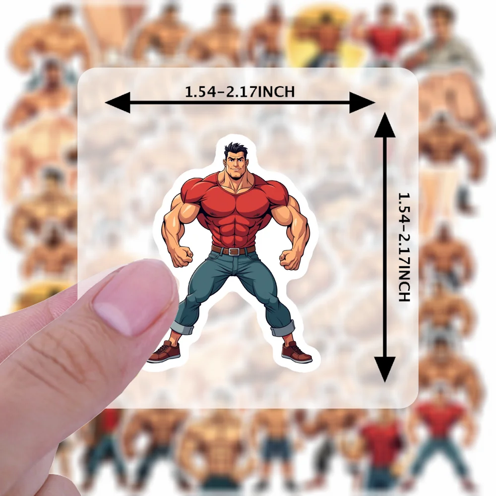 35pcs-70pcs Decals Power Muscle Men Stickers Cartoon Stickers Character Stickers For Car Sticker Suitcase Phone