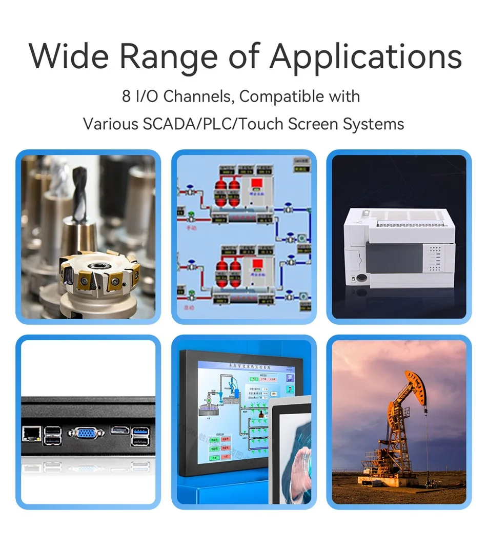 ModBus RTU Serial IO Module RS485 Interface AI DI DO 8 Digital Outputs Rail Installation 8~28VDC CDEBYTE MA01-AXCX4020