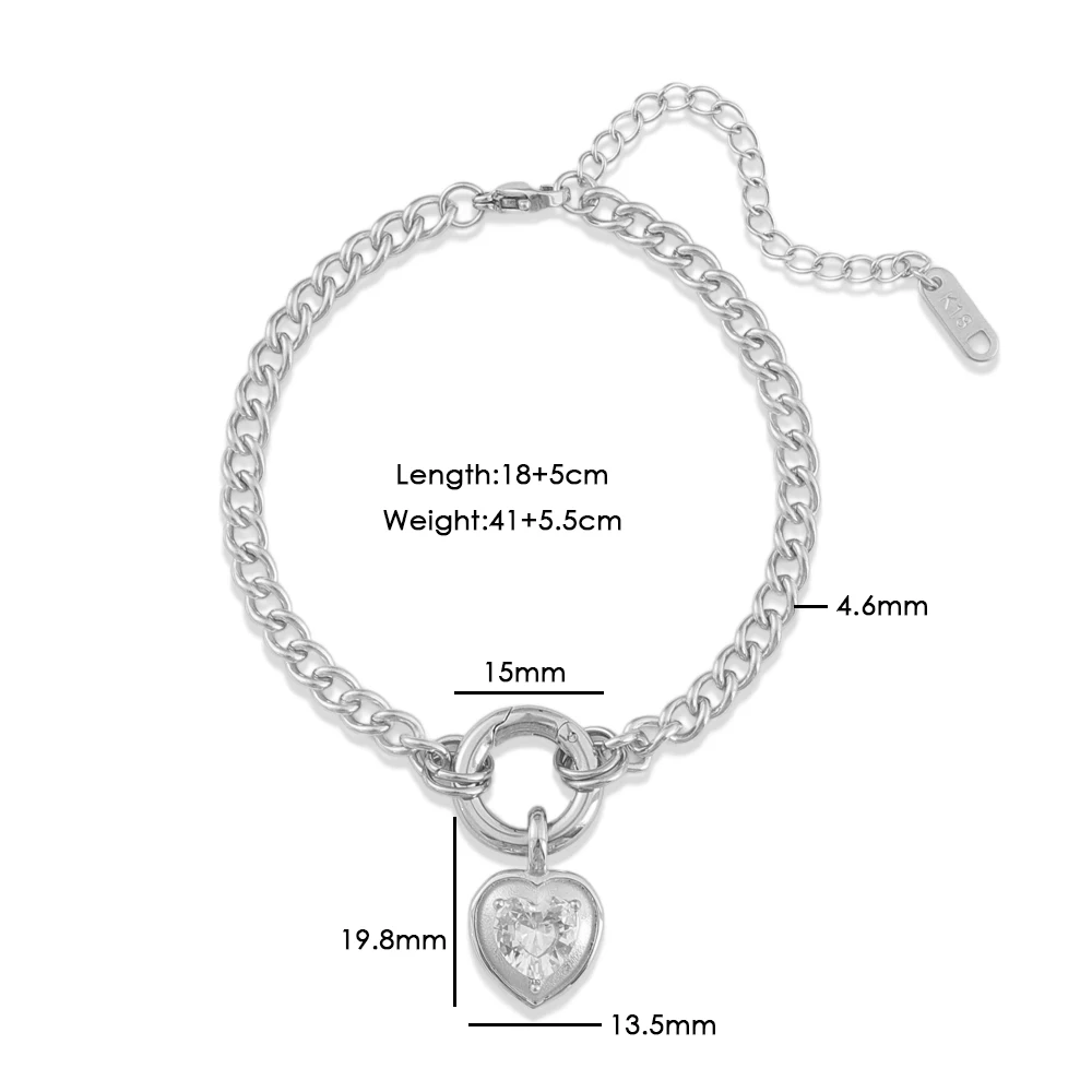 Stainless Steel Jewelry Set 18K Gold Plated Necklace Bracelet Waterproof Fashion Daily Wear Wedding Party Accessories Gift women