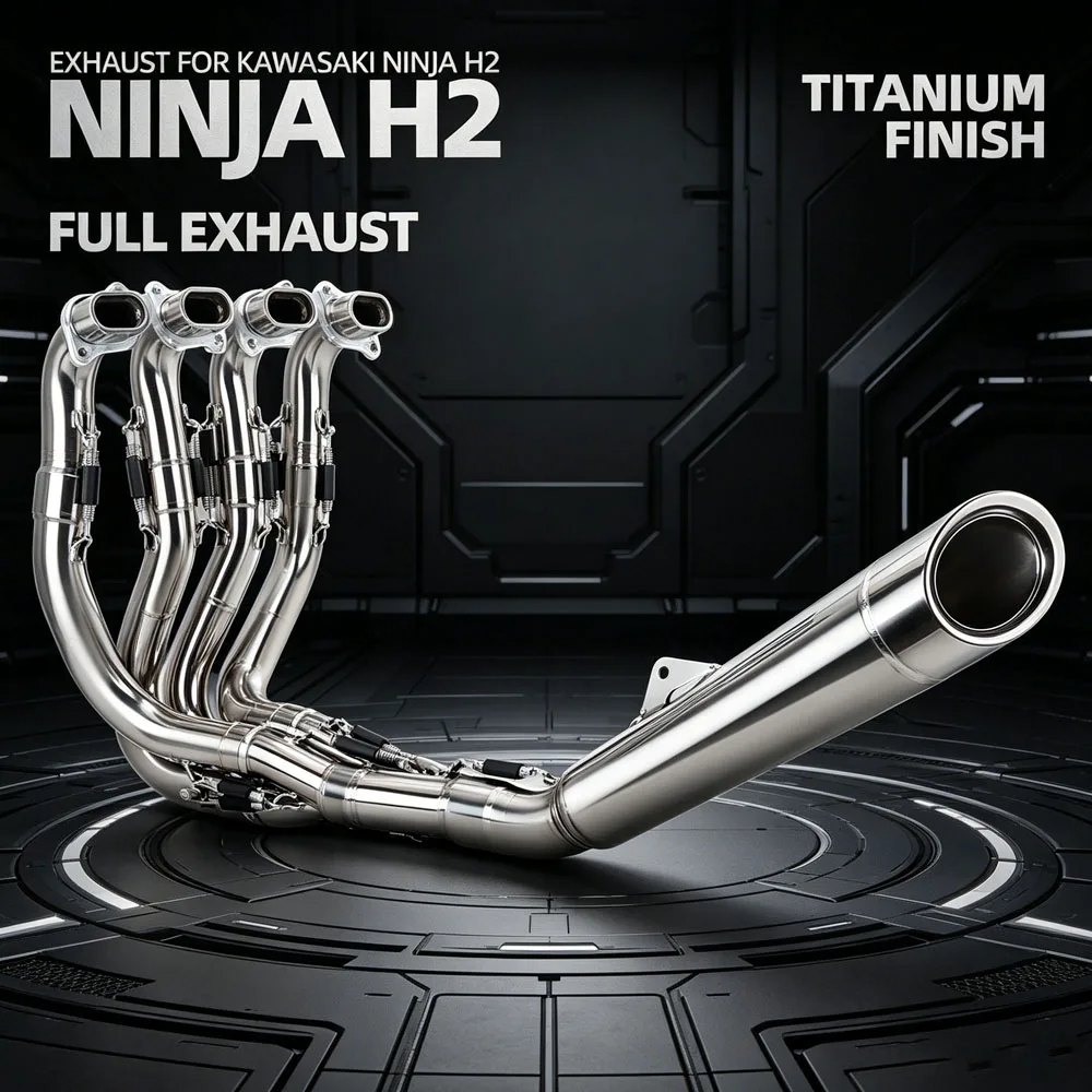 

Street Bike Exhaust Full System Kit For Kawasaki Ninja H2 H2C H2R Racing Manifold Headers Pipe Connection Muffler with DB Killer
