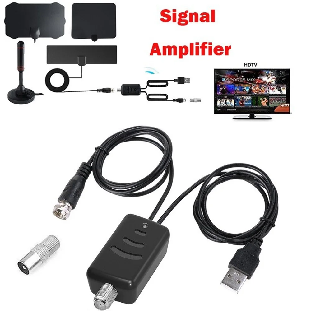 

Digital HDTV Aerial Amplifier Signal Booster Digital TV Signal Booster For Cable TV Fox Antenna HD Channel 25db Dropshipping