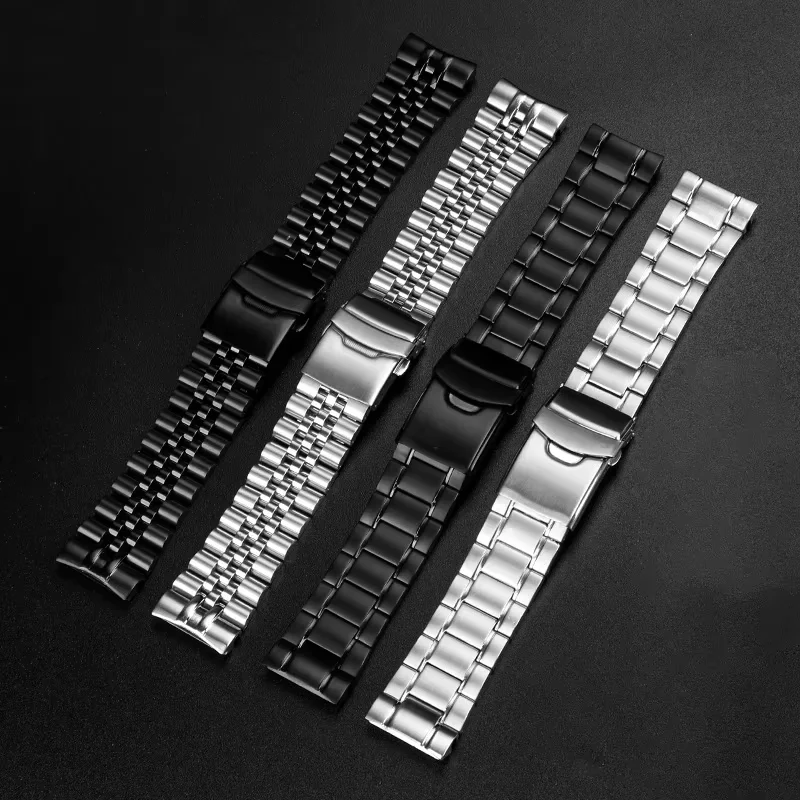 For Seiko PROSPEX abalone watch SRPA21J1 SRPE99K1 SRP777 SRPC25 773 watch band 22MM  stainless steel Strap Bracelet Silver Black