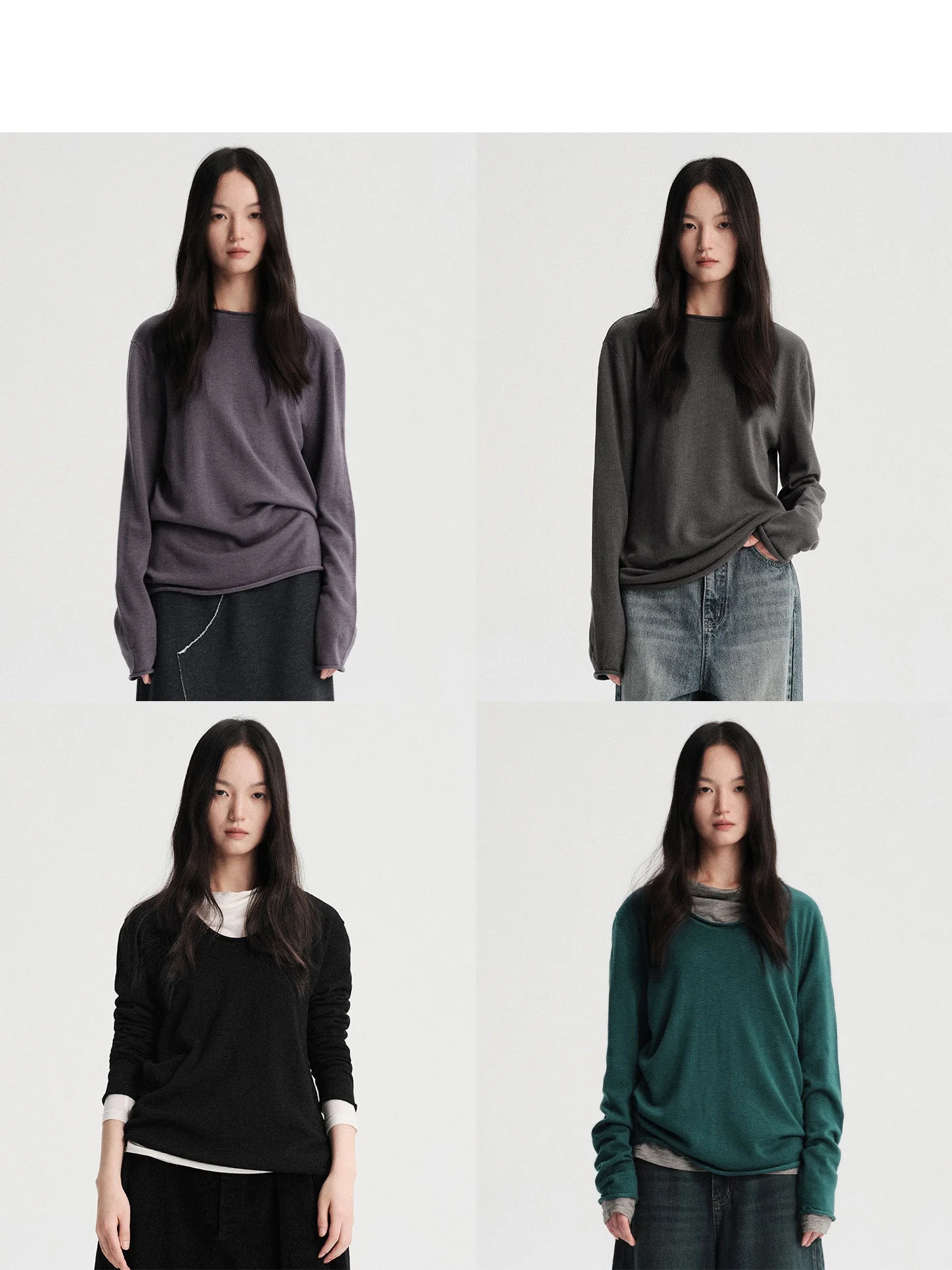 

Трикотаж Insense из мериносовой шерсти, одно плечо, U-Ne, Base irt Front Ba, двусторонняя одежда, многослойная повседневная свободная длинная све