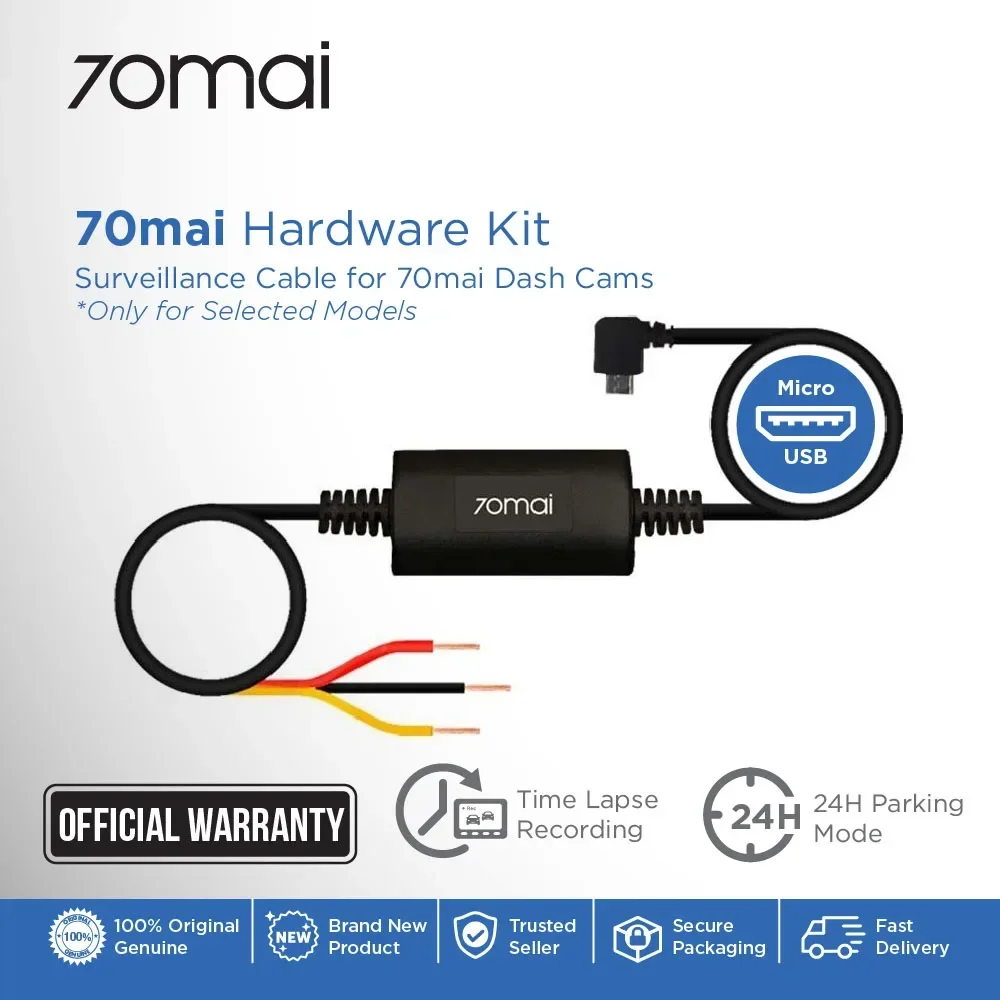 

Xiaomi 70Mai Parking Surveillance Cable for 70mai 4K A800S WIDE PRO Plus A500 A500S Hardwire Kit for 24H Parking Monitor in Car