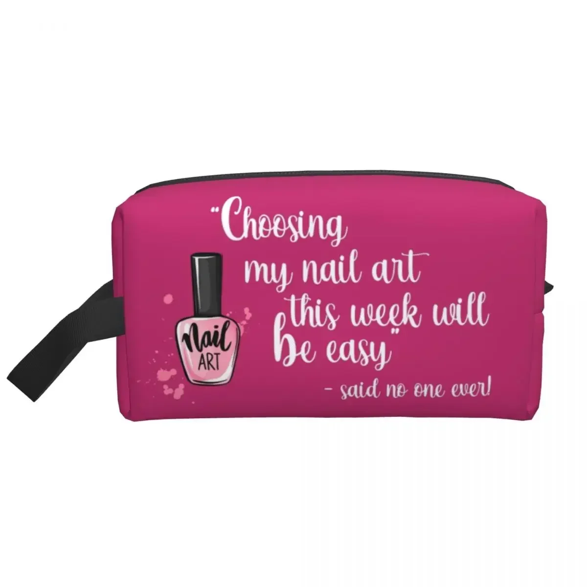 Choosing My Nail Art Cosmetic Bag Women Fashion Large Capacity Manicurist Nail Polish Makeup Case Beauty Storage Toiletry Bags