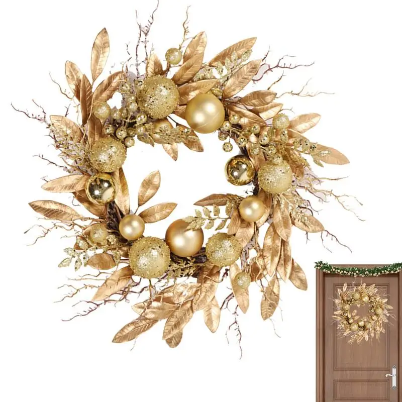 

Christmas Door Wreath Artificial Berry Pinecone Garland 45cm Decorative Wreaths Wall Decorations For Yard Window Home Wreath