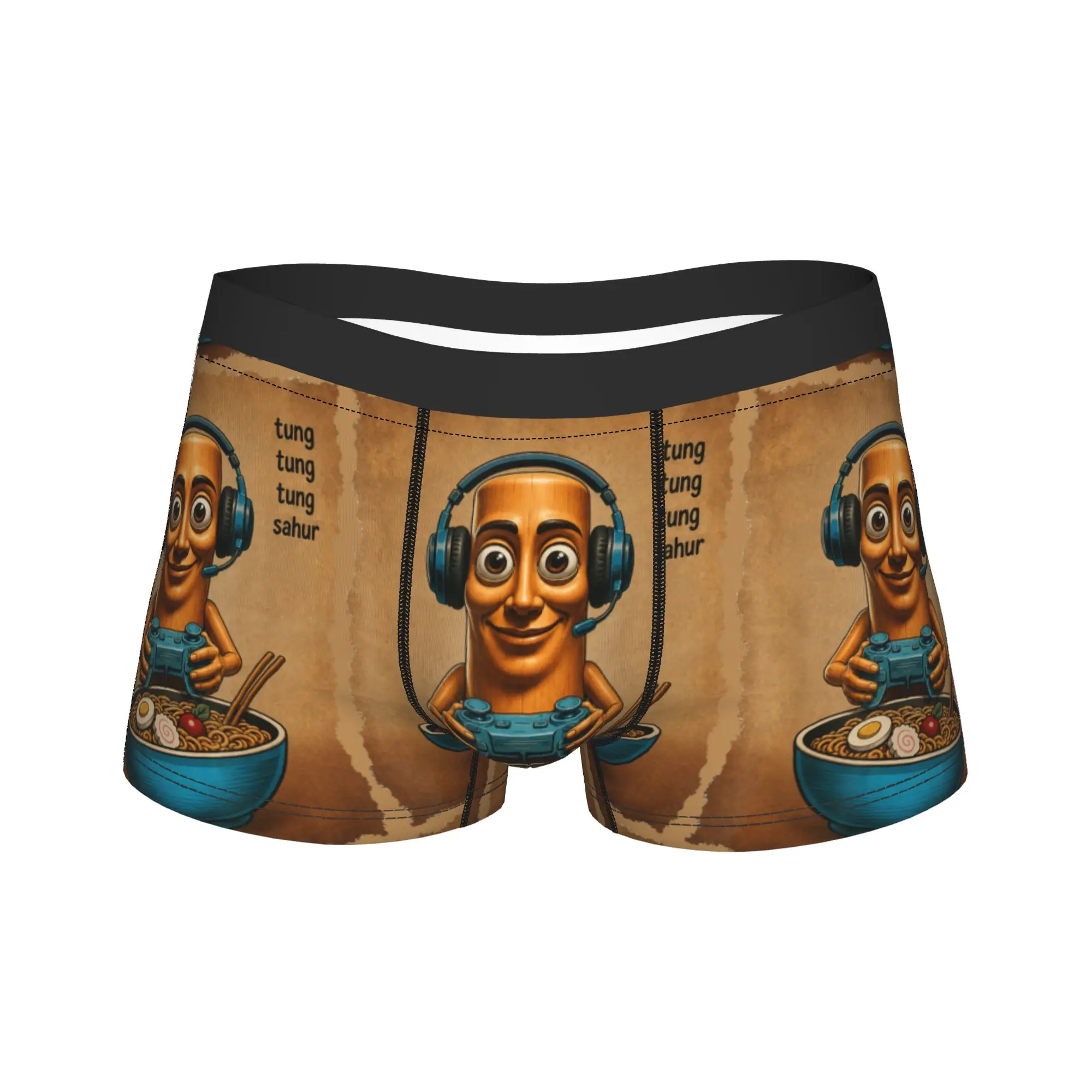 Ramen Tung Sahur Gaming Anime Japanese Funny Teen Boys Gamer Underwear  Men's Panties Classic Boxershorts Boxer Brief Plus Size