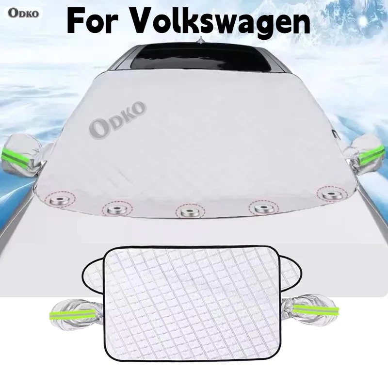 

Thickened Car Now Sunshade Windshield Cover With 5/9 Magnets UV Protection Anti Snow Sunlight For Volkswagen Tharu
