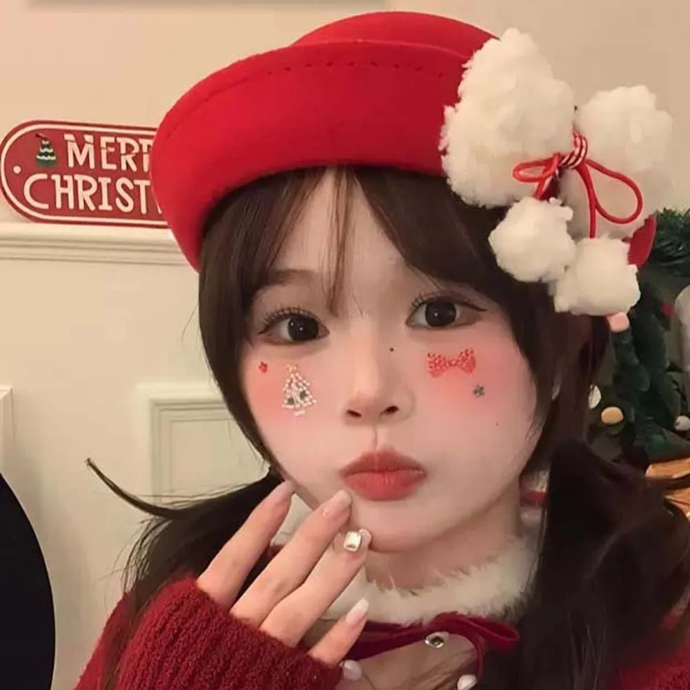 Top Hat Vintage Looking Red Bowler Hats Beret Versatile Woolen Bucket Cap Bow Japanese Style Girls Dome Hat Performances
