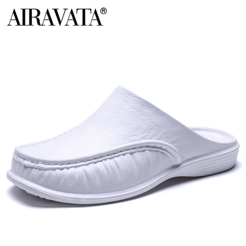 Zapatillas de EVA para hombre, zapatos planos sin cordones, sandalias de playa a la moda, zapatos para el hogar, talla 40-47