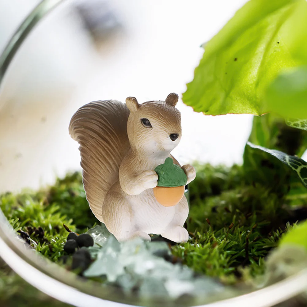 

Quirky Squirrel Decor PVC Durable Miniature Squirrel L Adornments Garden Decor Home Office Statue Sculpture