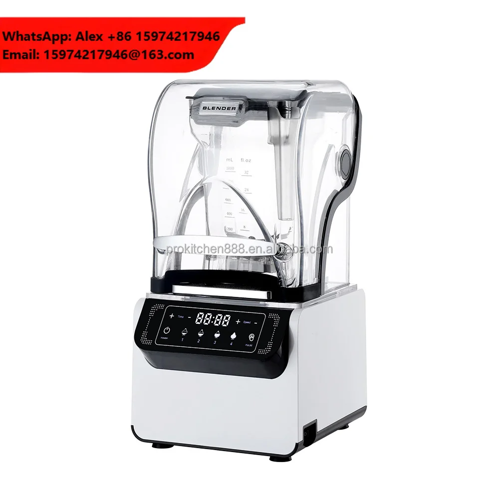 Commercial Sound Proof Blender Digital Strong Blender Professionnel Blender Commercial 220Vblender Mixer Food