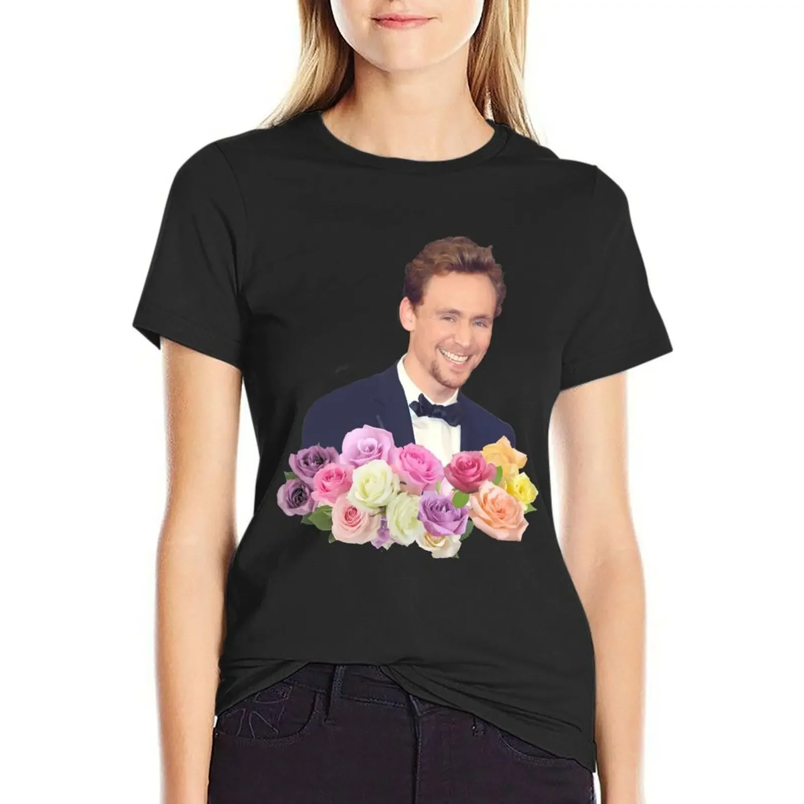 

Tom Hiddleston T-Shirt Female clothing quick drying cute tops workout shirts for Women loose fit