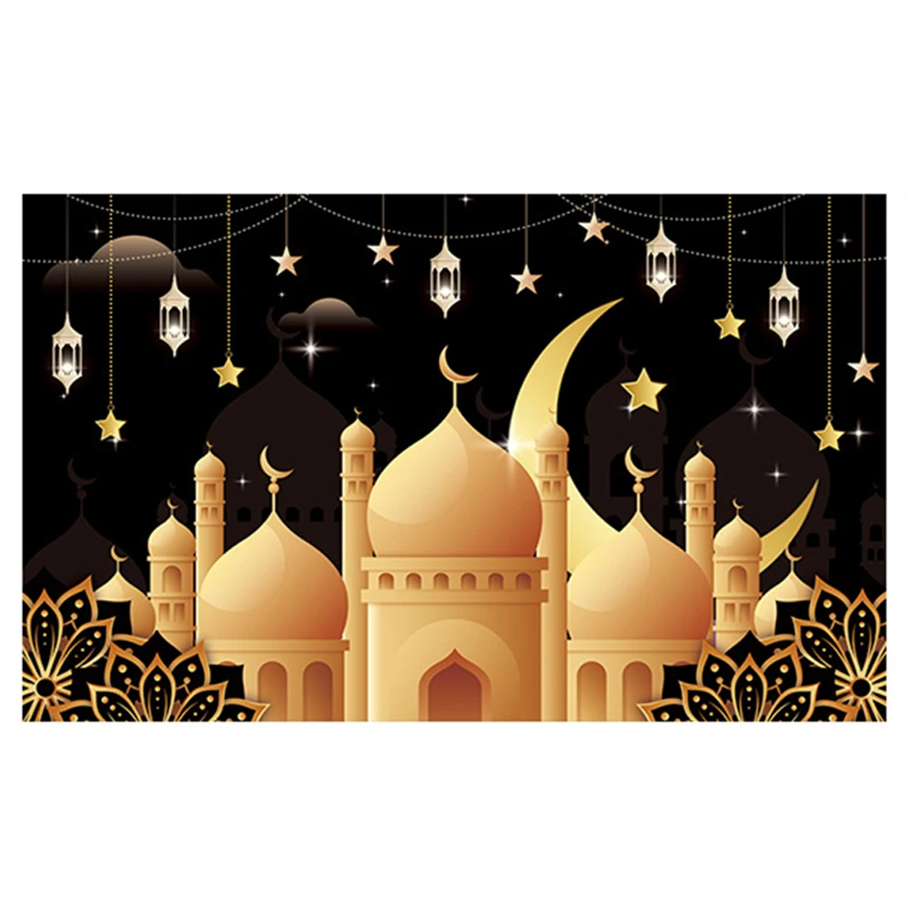 

Баннер из ткани для празднования Рамадана, 180x110 см, для мероприятий и вечеринок, быстрая установка