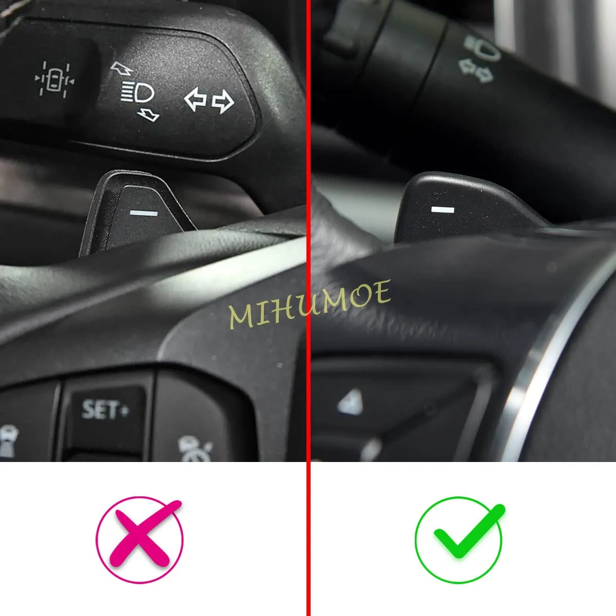 Glossy Black Car Steering Wheel Paddle Shifter Extension Accessories For 2013 2014 2015 2016 2017 2018 2019 Ford Explorer