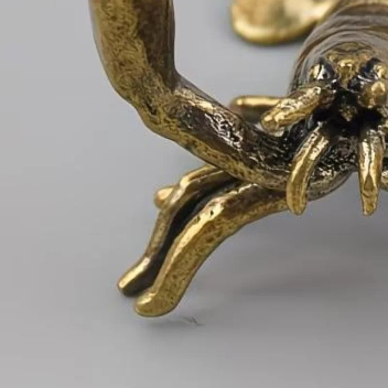 Brass Lobster Scorpion Shaped Pen Holder Ornament Vintage Perfect For Home Office Desk Study Table Decor Display