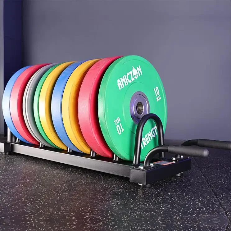 Commercial Movable Rack Cart Barbell Weight Plate Barbell Bar Storage Rack For Strength Training Gym Gym Benches & Racks