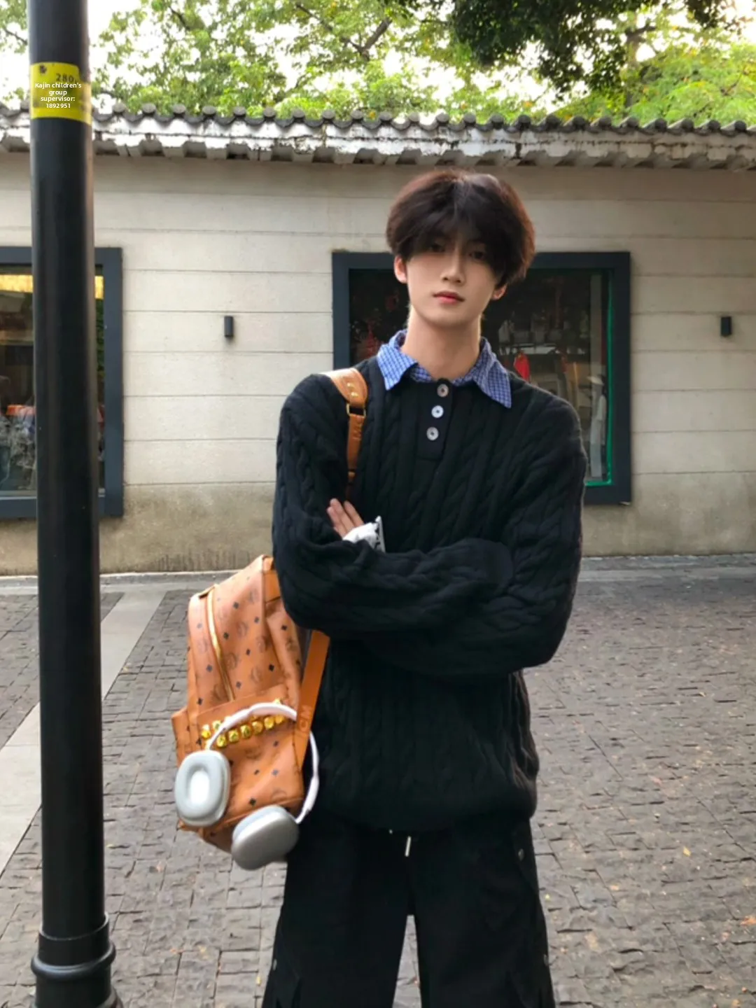 

Мужской трикотажный свитер Ykee: свободный крой, базовый слой, в стиле Old Money, верхняя одежда, длинный рукав, зимняя мода, молодежная одежда