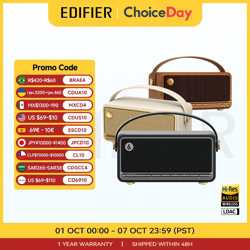 Edifier MP330 ΠΠΎΡΡΠ°ΡΠΈΠ²Π½ΡΠΉ Bluetooth-Π΄ΠΈΠ½Π°ΠΌΠΈΠΊ Bluetooth V6.0 Hi-Res Audio USB-C TF-ΠΊΠ°ΡΡΠ° ΠΡ
ΠΎΠ΄Ρ Π‘ΡΠ΅ΡΠ΅ΠΎΡΠΎΡΡ 40 ΠΡ RMS 19H ΠΡΠ΅ΠΌΡ Π²ΠΎΡΠΏΡΠΎΠΈΠ·Π²Π΅Π΄Π΅Π½ΠΈΡ Edifier MP330 ΠΠΎΡΡΠ°ΡΠΈΠ²Π½ΡΠΉ Bluetooth-Π΄ΠΈΠ½Π°ΠΌΠΈΠΊ Bluetooth V6.0 Hi-Res Audio USB-C TF-ΠΊΠ°ΡΡΠ° ΠΡ
ΠΎΠ΄Ρ Π‘ΡΠ΅ΡΠ΅ΠΎΡΠΎΡΡ 40 ΠΡ RMS 19H ΠΡΠ΅ΠΌΡ Π²ΠΎΡΠΏΡΠΎΠΈΠ·Π²Π΅Π΄Π΅Π½ΠΈΡ