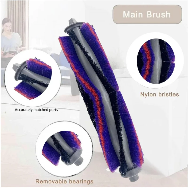 ل ميديا M9 /VCR S10 Plus /Eureka E20 Plus NERE10s E10S /Obode A8 ملحقات فرشاة جانبية رئيسية خرقة فلتر Hepa مكنسة كهربائية