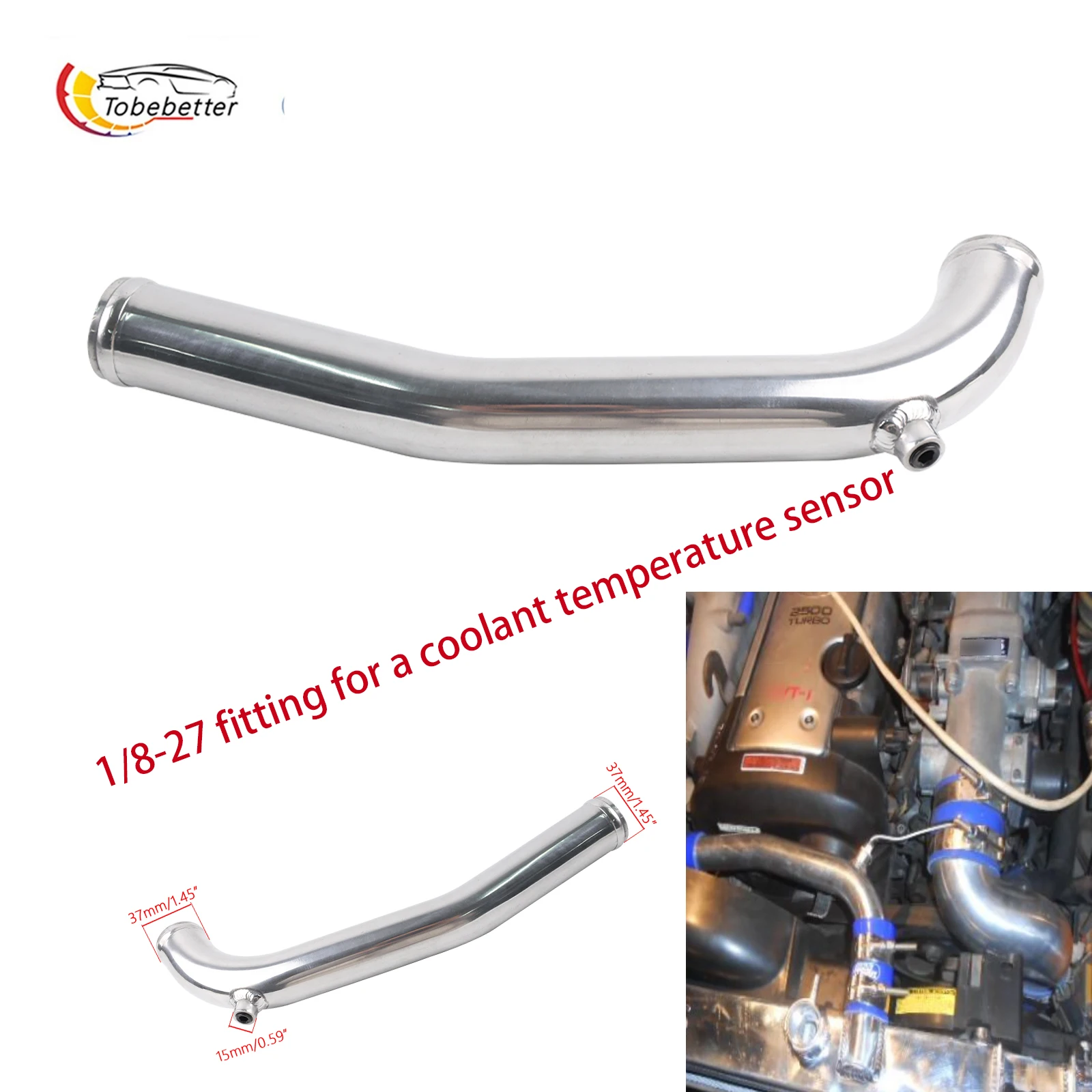 Aluminum 13911222 hose For 96-01 Toyota Mark 2 JZX100 1JZ-GTE Upper Radiator Coolant Pipe Kit