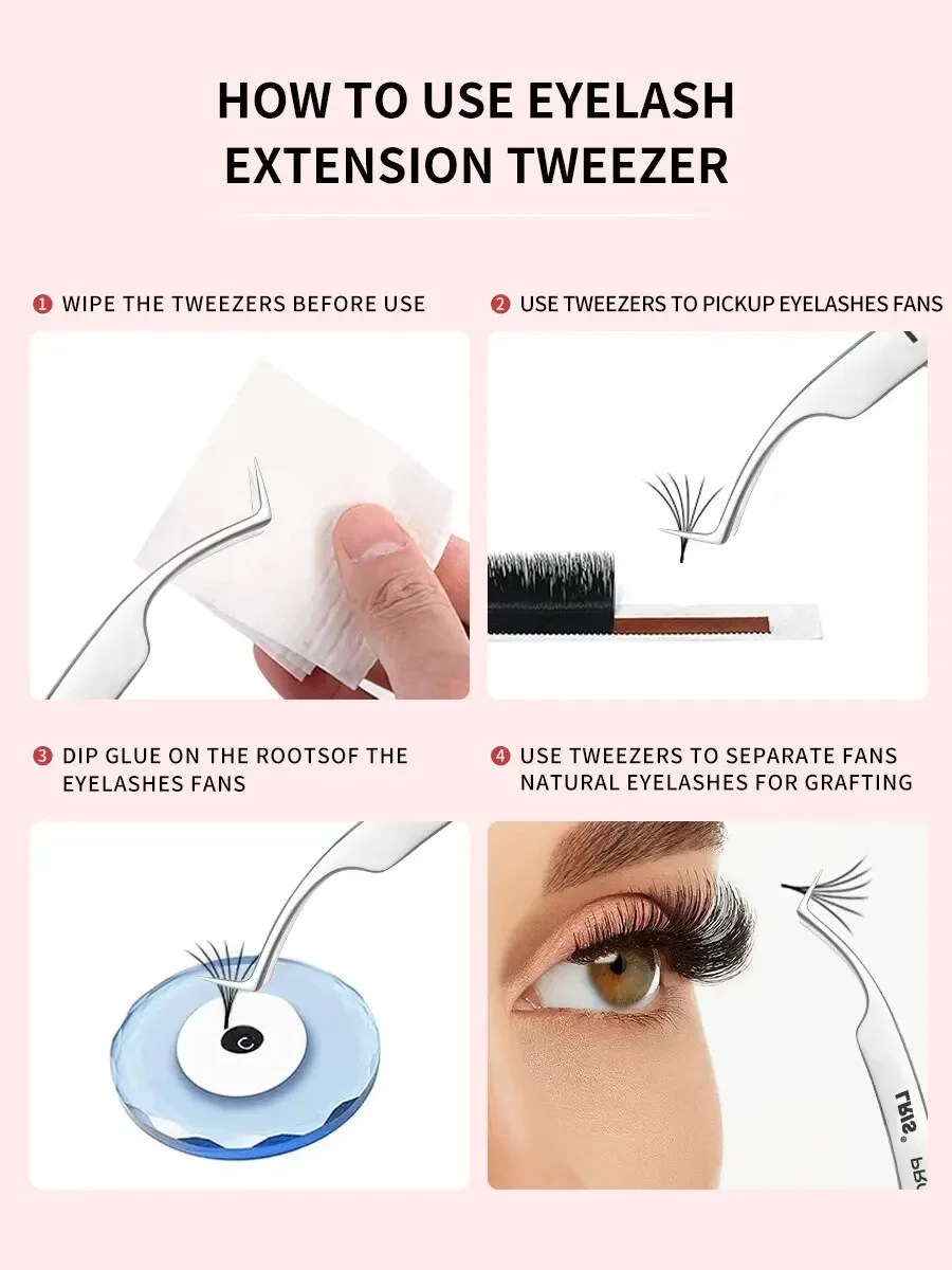 عالية الدقة تطعيم ملاقط رمش المهنية الجمال رمش المهنية زهرة Cip دولفين مشبك ريشة ذهبية #6