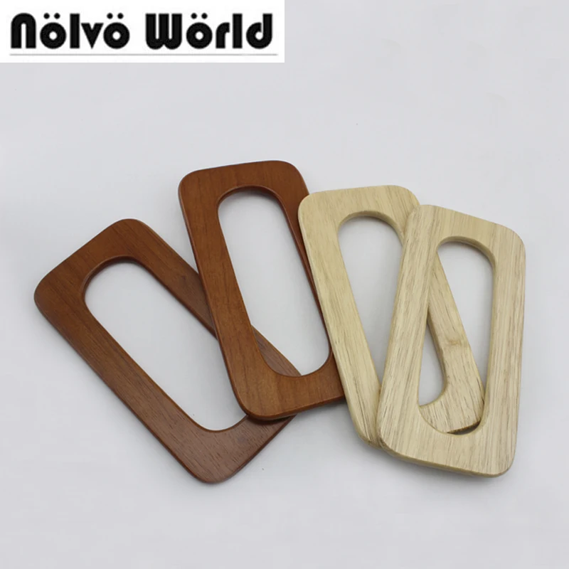 5 pairs=10 pieces,20*10cm Large Solid Natural wood handle for knit bag sewing,Rectangular Wood woman bag handles