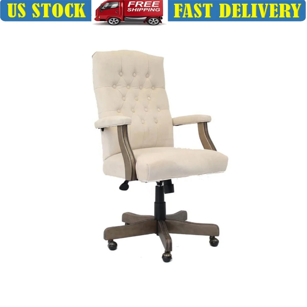 

Бархатный настольный стул для руководителя с каркасом из корянного дерева, газовый подъемник, поворотный механизм наклона, латунные ролики, требуется сборка для внутреннего использования