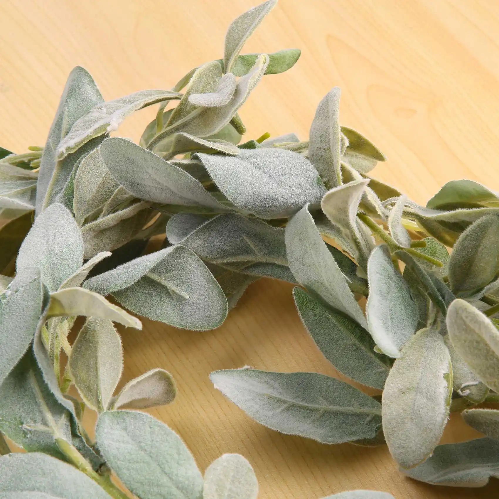6.7 Ft Lambs Ear Garland Artificial - Succulent Garland - Fall Eucalyptus Garland - Leaf Garland