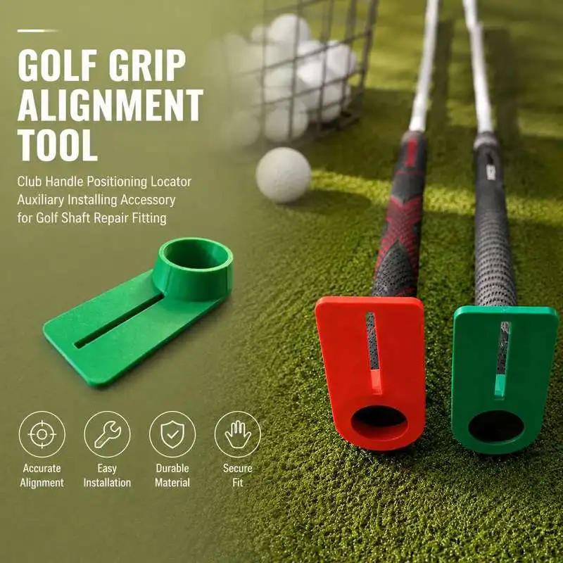 Golf Grip Alignment Tool Club Handle Positioning Locator Auxiliary Installing Accessory for Golf Shaft Repair Fitting