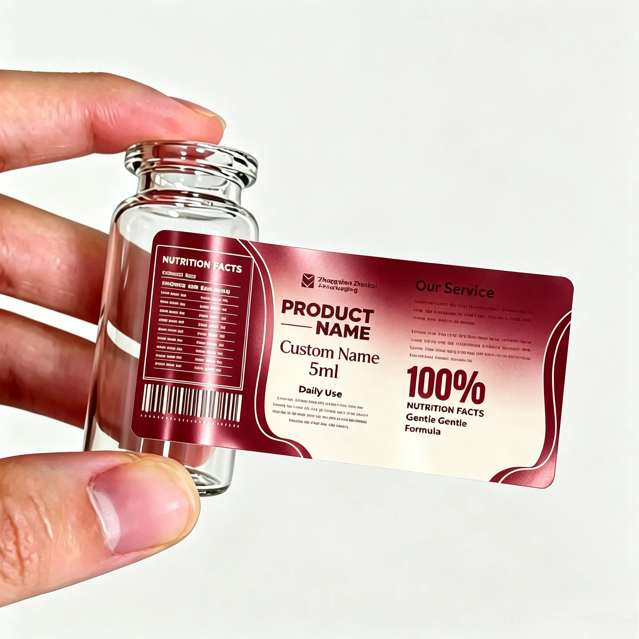 3ml 5ml 10ml Beauty Fitness Vials Custom Print Peptide Packaging Stickers Carton Boxes Custom Nutritional Supplement Labels