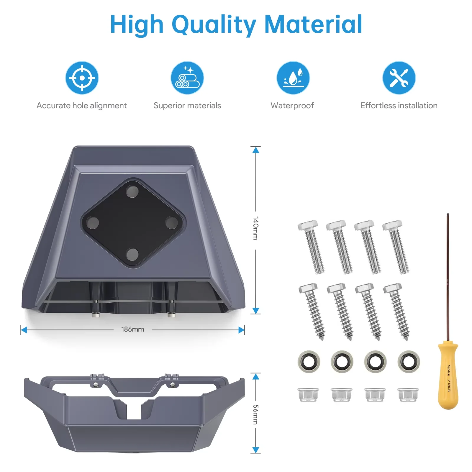 EDUP SK0092 Standard Mobility Mount Heavy Duty Compatibility for Starlink Standard Dish Mount Aluminum Alloy for Gen 3