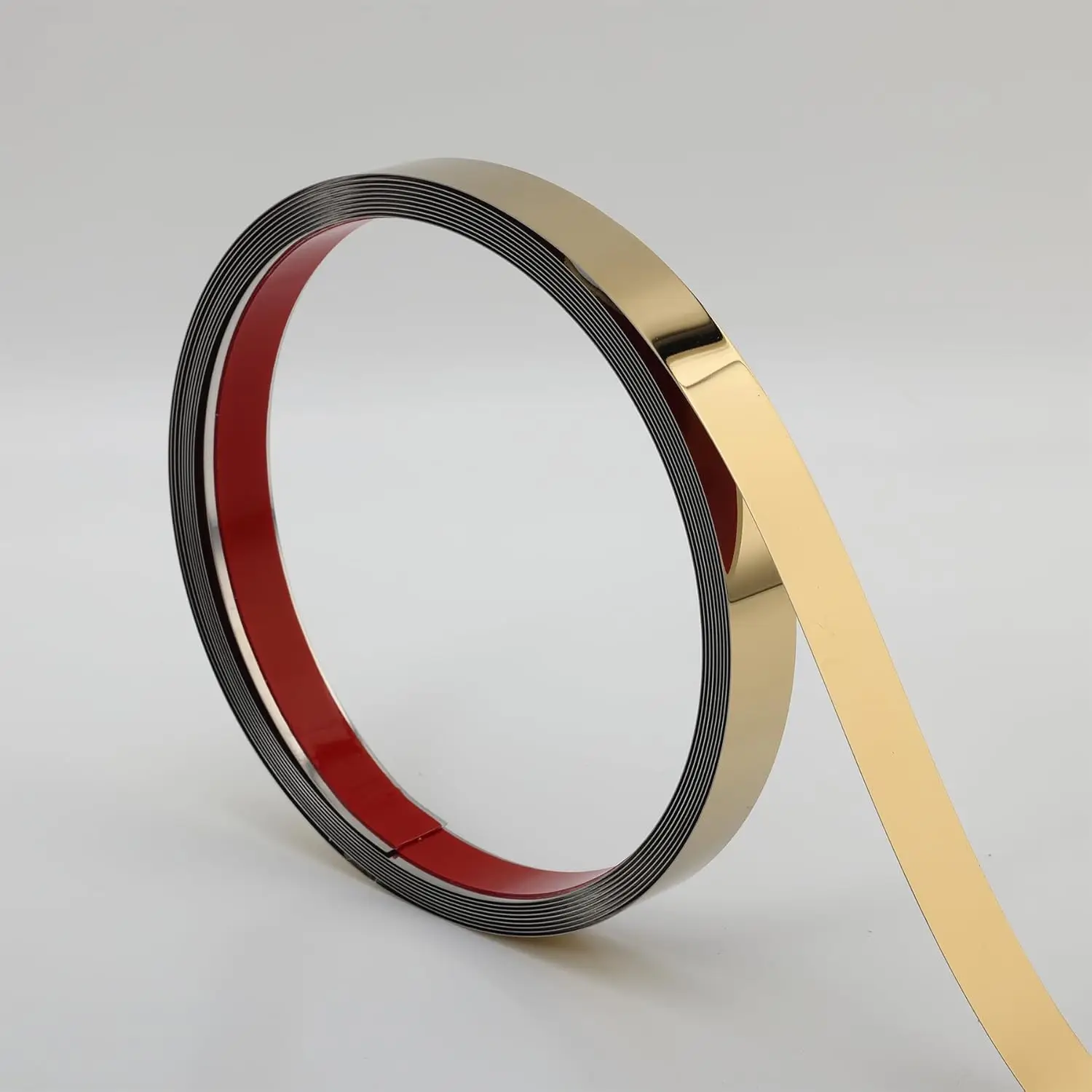 1 Rolle 2,44m x 1/2/3/4cm Selbstklebendes Gold Edelstahl Spiegelkantenband, Wasserdichtes Dekoratives Zierband für Heimdekoration – Detail 7