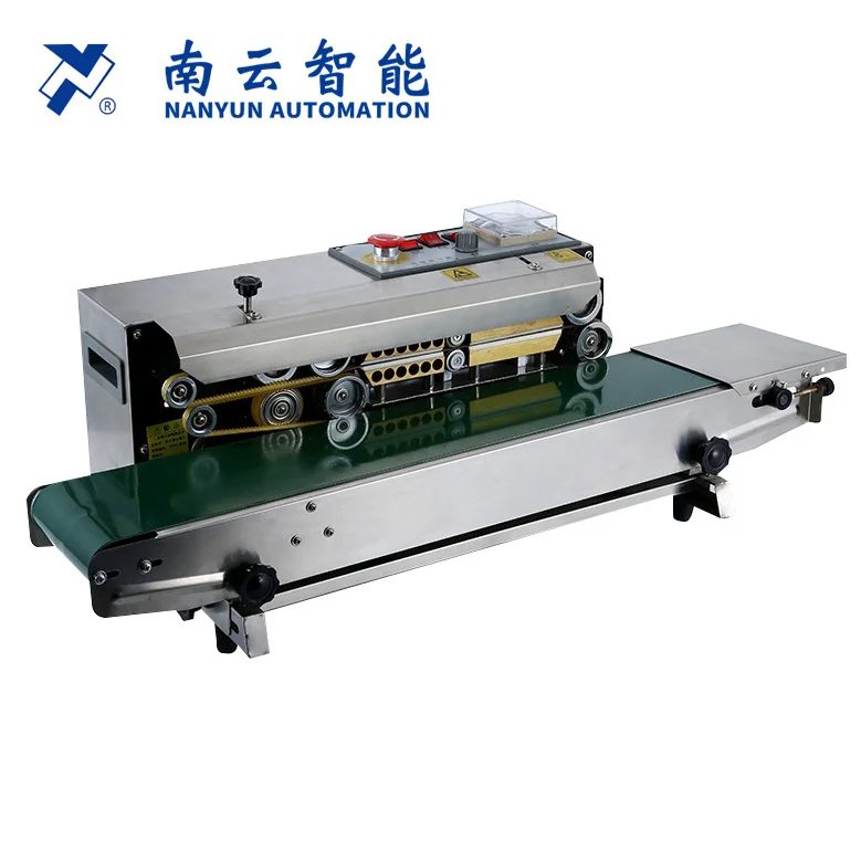 FR-770 Continuous Bag Band Sealing Machine Sealer For Plastic Poly Bag PVC Membrane Bags Film