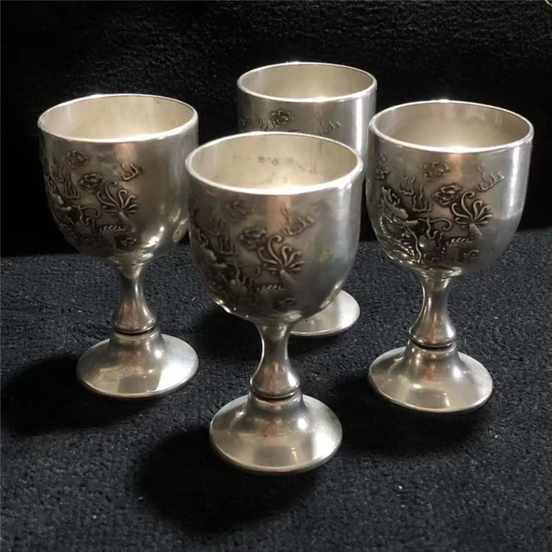 

Retro jewelry, embossed dragon patterned wine glasses, home tea ceremony ornaments, auspicious and safe jewelry