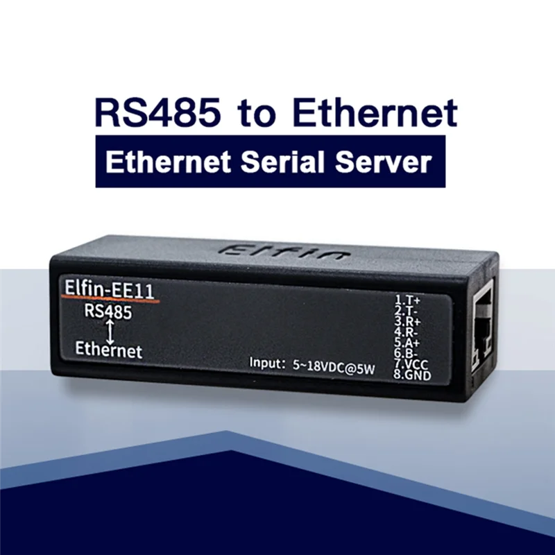 

Последовательный порт RS485 к устройству Ethernet Серверный модуль IOT Elfin-EE11A Поддержка протокола Modbus TCP