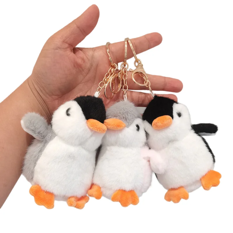 

2Pcs Soft Penguin Keychain Fashion Kawaii Plush Keychain Cute Fluffy Couple Key Chain Pendants Car Key Backpack Pendants Gift