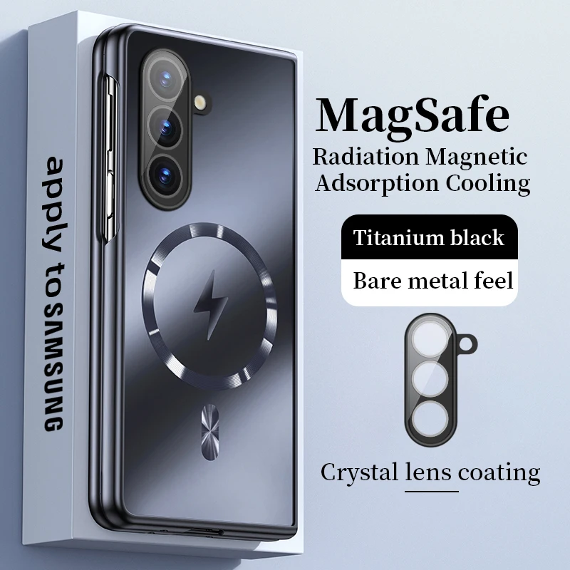 Neue Für Magsafe Magnetische Drahtlose Lade Matte Telefon Fall Für Samsung Galaxy Z Fold 7 5 6 4 3 Fold7 anti-fallen Schutz Abdeckung