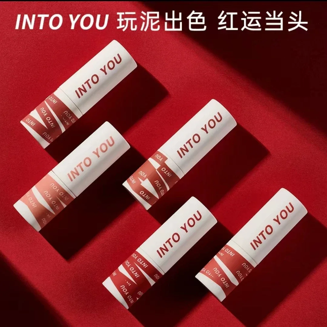 INTO YOU LIP MUD The Female Protagonist\'s Lips And Cheeks Are Dual Purpose Misted Face Mouth And Red Lip Beauty Cosmetics