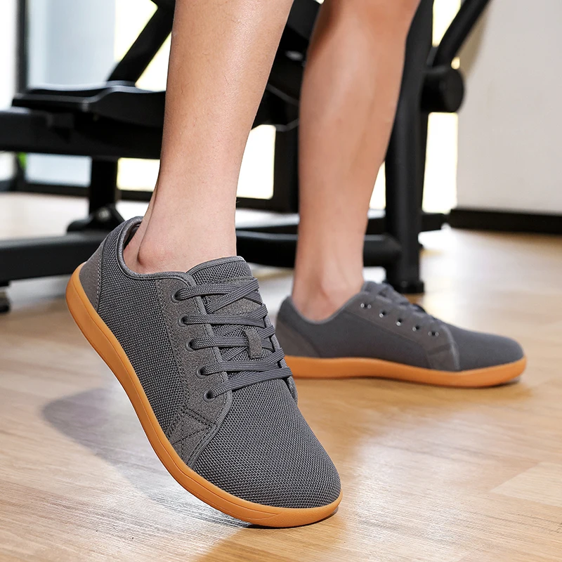 Zapatos Deportivos Casuales para Hombre, con Cordones, Ligeros, Transpirables, con Parches de Cuero y Malla, Suela de Goma Ancha y Cómoda para el Trabajo Diario