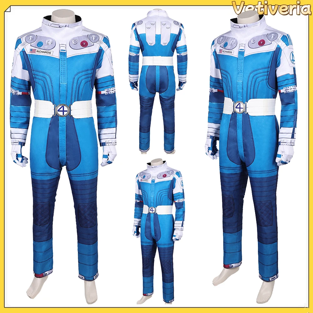 

Adult Men Human Torch Jumpsuit Cosplay Costume Fantastic Movie Fourth Roleplay Bodysuit Space Clothing Outfits Halloween Suit