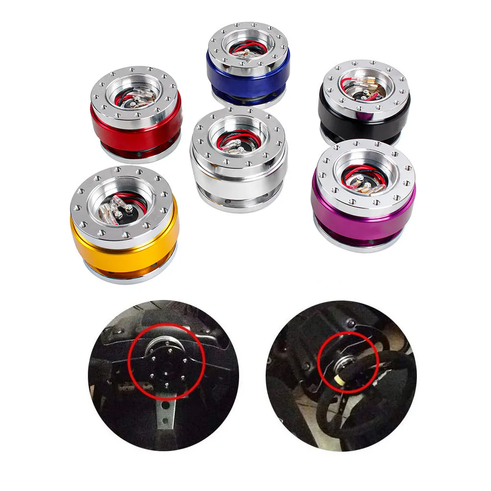 Ball Bearing Detachable Aluminium Car Steering Wheel Quick Release HUB Adapter Snap Off Boss Kit