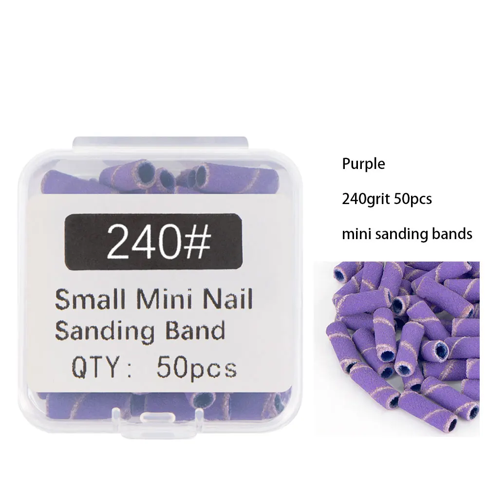 3,1mm Mini Schleifbänder Edelstahl Mini Sandbänder Schaft Nagelbohrer Bits für Maniküre Polieren Maniküre Werkzeuge Zubehör