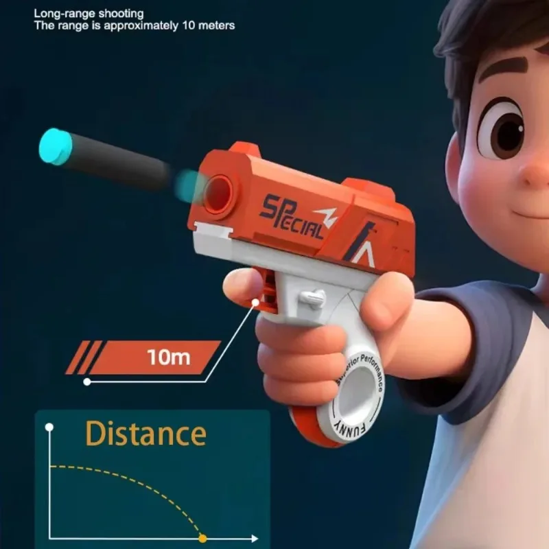 ปืนของเล่นแบบยิงลูกซอฟท์ MINI สำหรับกีฬากลางแจ้ง เกมยิงปืน ของเล่นคลายเครียดแบบอินเทอร์แอคทีฟ สำหรับเด็กผู้ชายและผู้ใหญ่ ของขวัญวันคริสต์มาสและวันเกิด