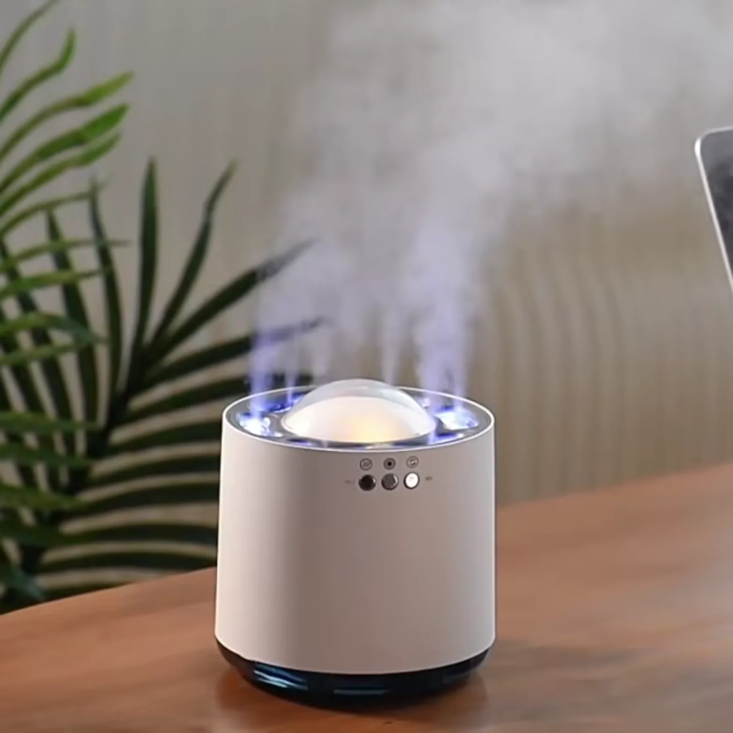 데endom 다 уве믹 LRT음파 불꽃 공기 가습기, 가정용 900ML RGB LED 조명 가습기 София저 기계,