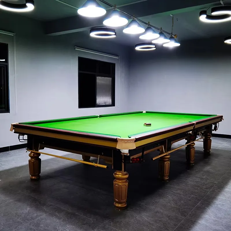 Customized 10ft 12ft High Quality Solid Wood Pool Table Snooker Billiard Cue Slate Cushion Entertainment Accessory