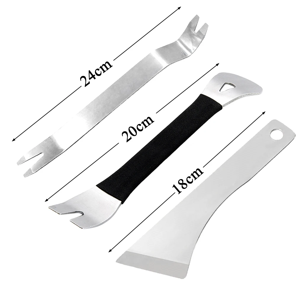 LULECI Stainless Steel  Auto Trim Removal Tool Car Door Panel Audio Radio Removal Tools Kit Automotive Pry Tools Kits Repair Kit