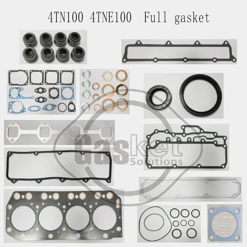 4TN100 4TN100T 4TNE100 Engine Full Gasket Set Kit For Yanmar CA1200 Tractor Excavator Tractor