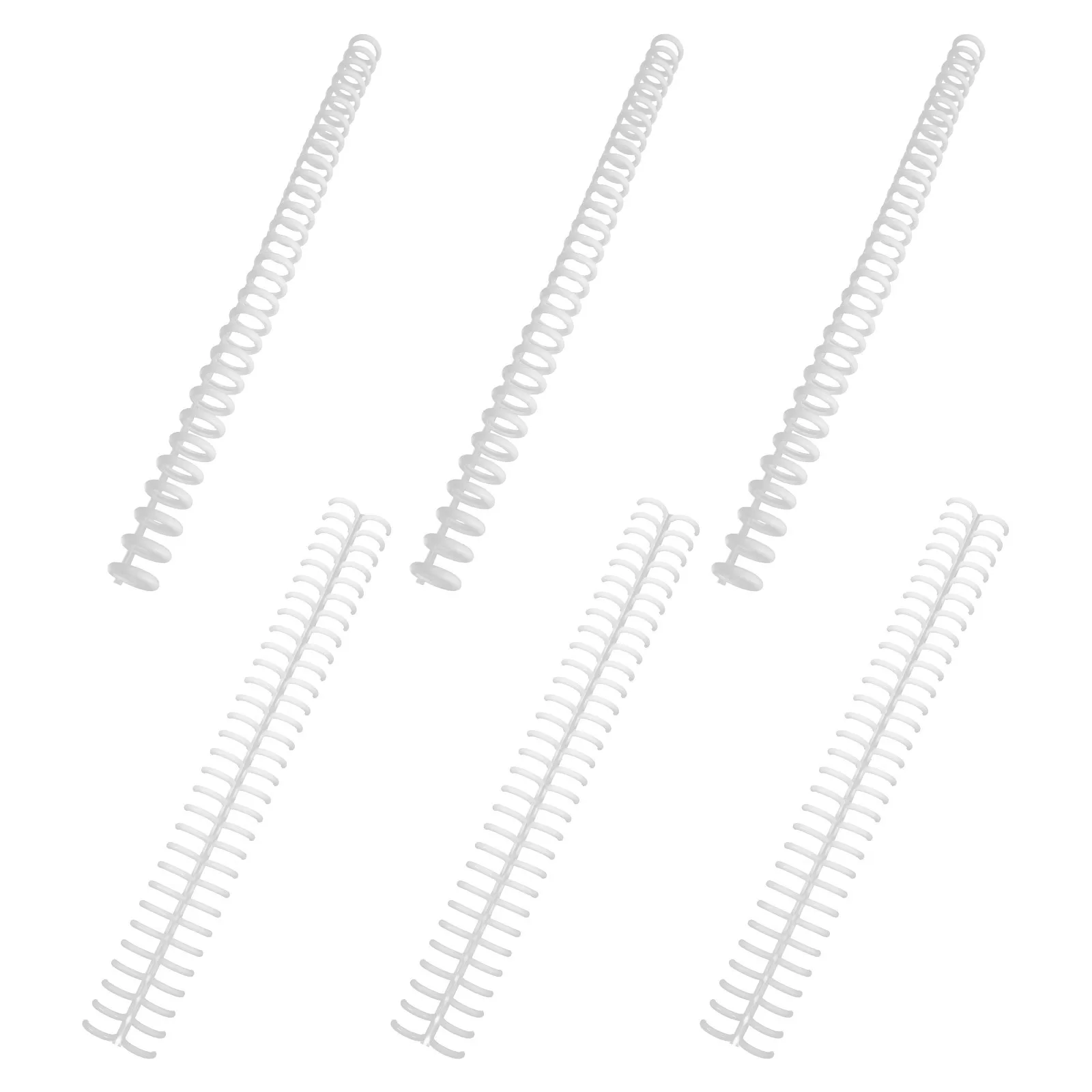 10Pcs Loose-Leaf Binder Rings Plastic Binding Coils for Notebook Calendar DIY Book Repair Replacement Spiral Ring Hinge