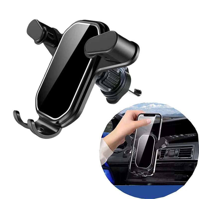 New Support Clip CellPhone Car Phone Holder Air Vent Clip Mount 360° Rotation Gravity Auto Phone Bracket Auto Gravity Car Holder
